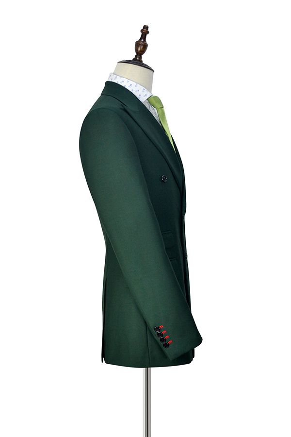 Dark Green Double Breasted Mens Suits for Formal 4