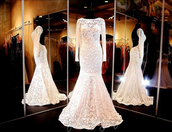 Mermaid Sweep / Brush Train Evening Dress With Lace 2