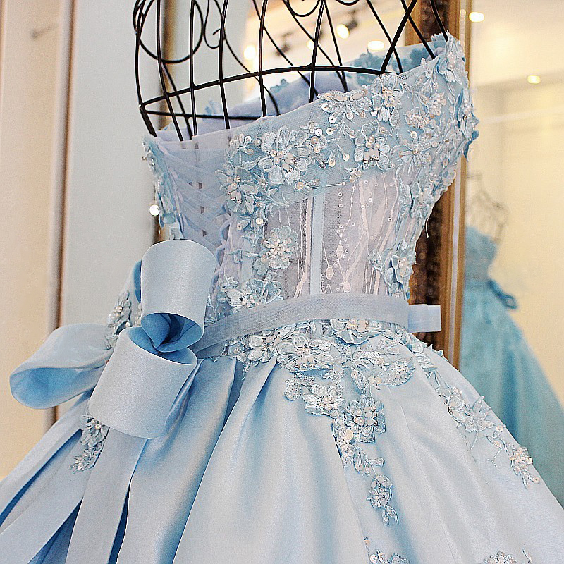A-line Strapless Floor-length Evening Dress With Lace 5