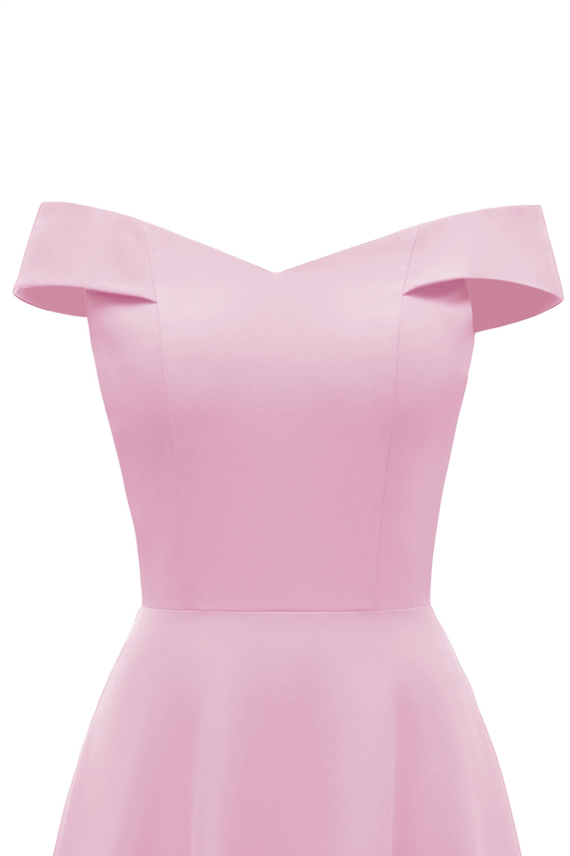 A-line Off-the-shoulder Sleeveless Floor-length Satin Chiffon Formal Dress 7