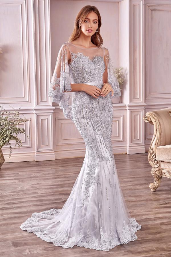 Mermaid Sweetheart Neck Sleeveless Floor-length Lace Formal Dress With Crystal 3