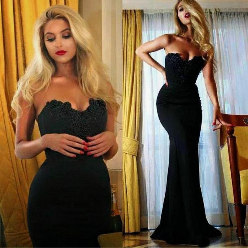 Mermaid Sweetheart Neck Sleeveless Floor-length Formal Wear With Appliques 2