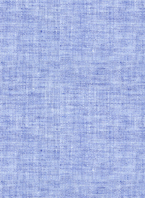Blue Linen Summer Groom Men Suits 4