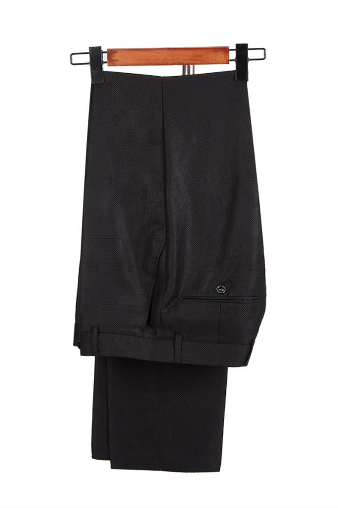 Black Double Breasted Men's Wedding Suit 4