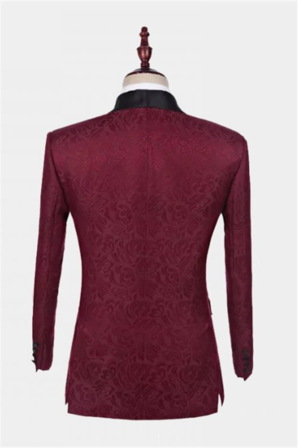 Bespoke Burgundy Shawl Lapel Tuxedo 2