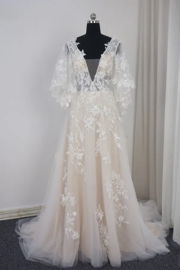 Mermaid Off-the-shoulder Sweetheart Neck Sleeveless Floor-length Tulle Bridal Gown With Appliques 1