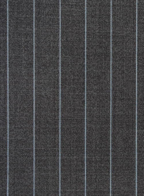 Smoking Gray Striped Notch Lapel Men's Suit 4