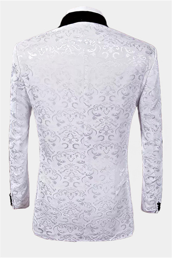 White Damask Prints Dinner Tuxedo 2