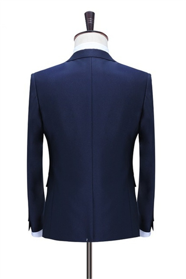Dark Blue Three-Piece Slim Fit Tuxedo 3
