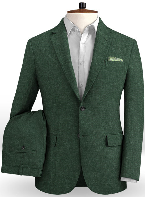 Dark Green Two Buttons Notched Lapel Men Suits 2