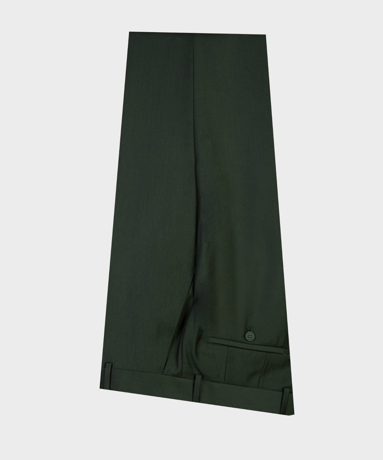 Dark Green Double Breasted Men Suit with Peaked Lapel 5