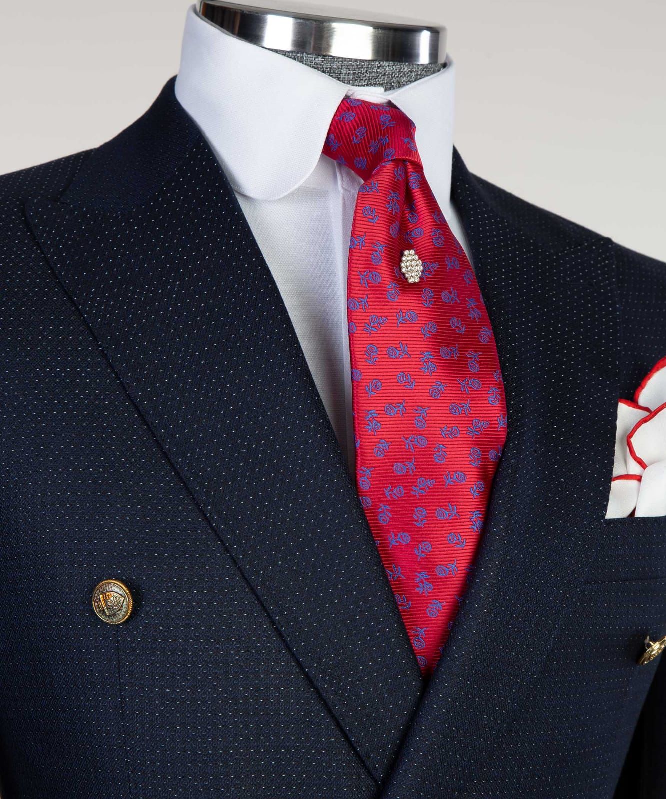 Black Double Breasted  Men Suit 2