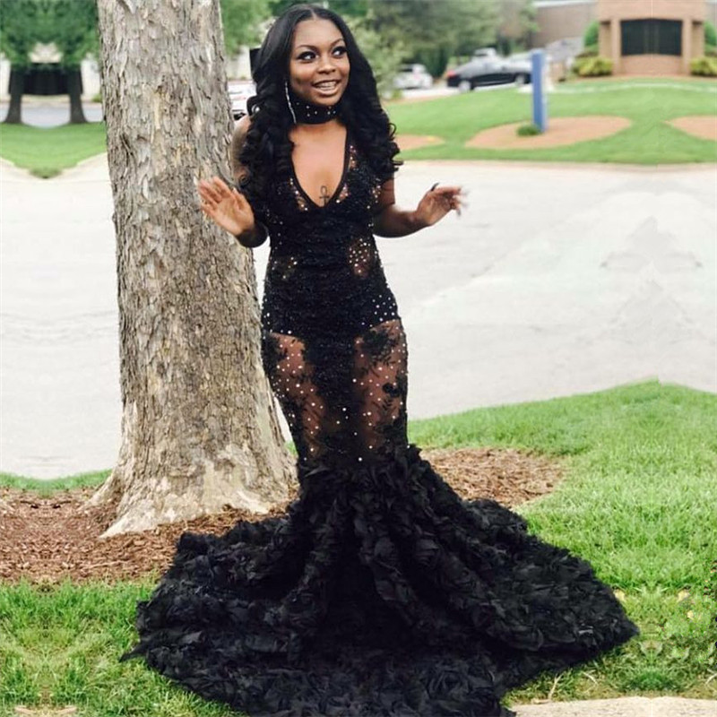 Mermaid High Neck Court Train Formal Wear With Appliques 2