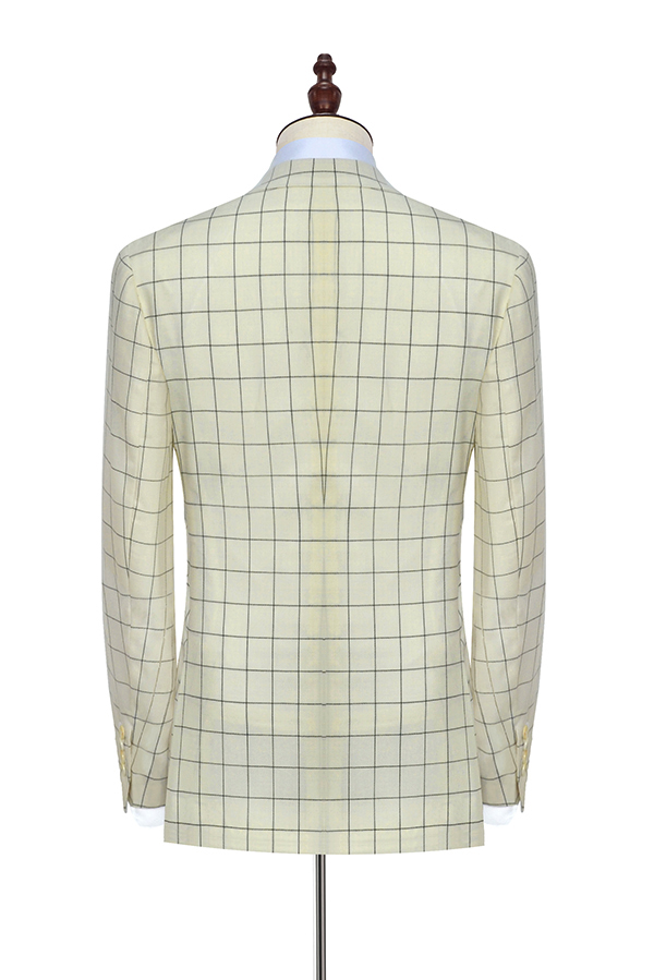 Ivory Single Breasted Leisure Suits for Men 3