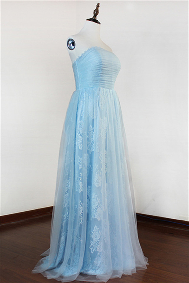 Column Strapless Sleeveless Floor-length Tulle Homecoming Dress With Appliques 3