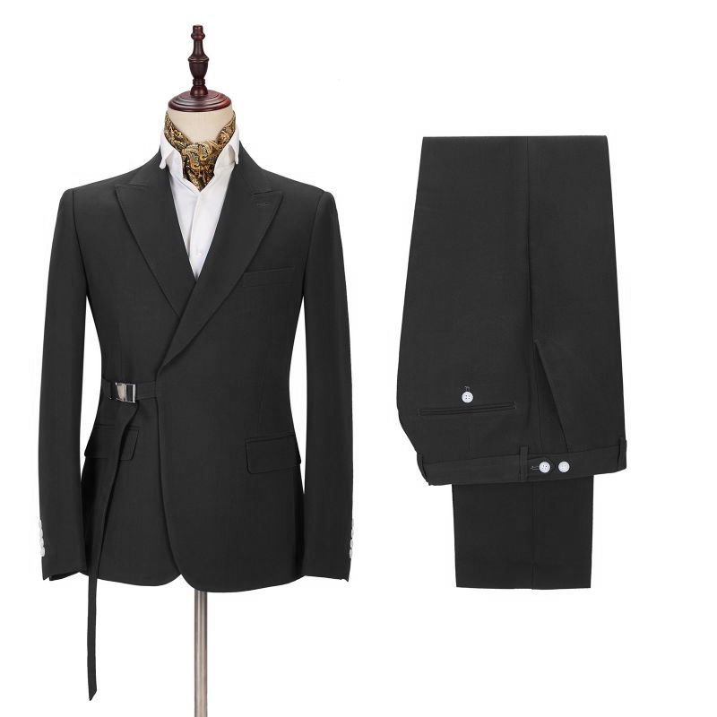 Buckle Button Men's Formal Suit 2