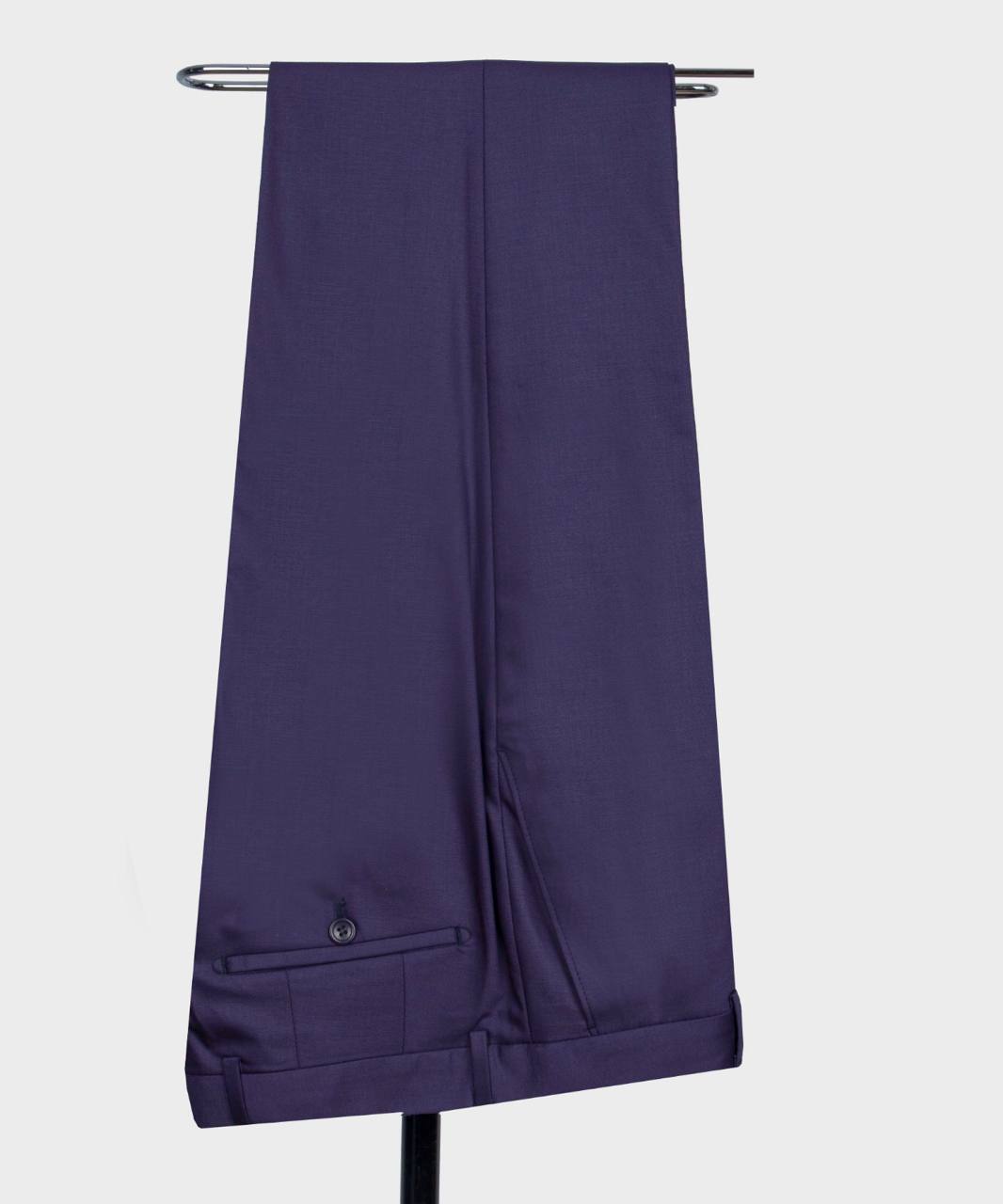 Purple Two Pieces Men Suit with Peaked Lapel 5