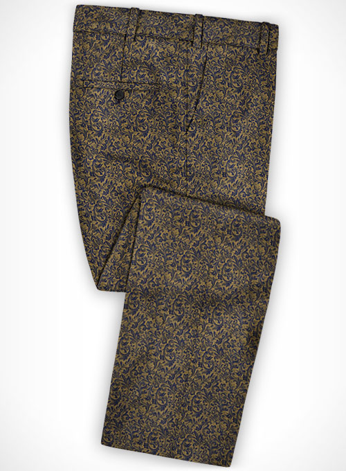 Gold Jacquard Prom Outfits Tuxedo 3