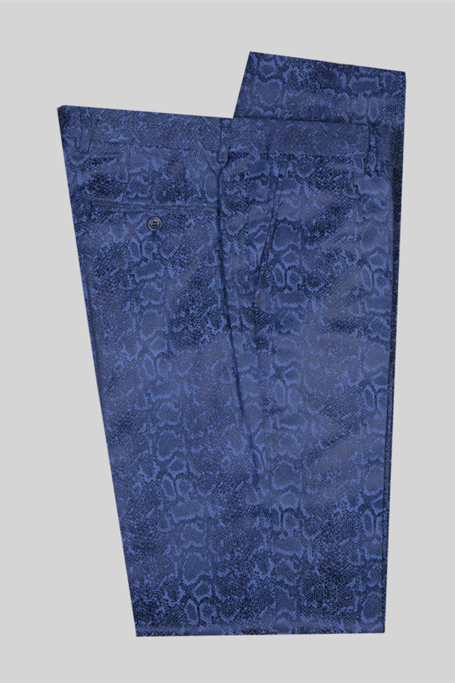 Dark Navy Double Breasted Men's Suit with Shawl Lapel for Wedding 3