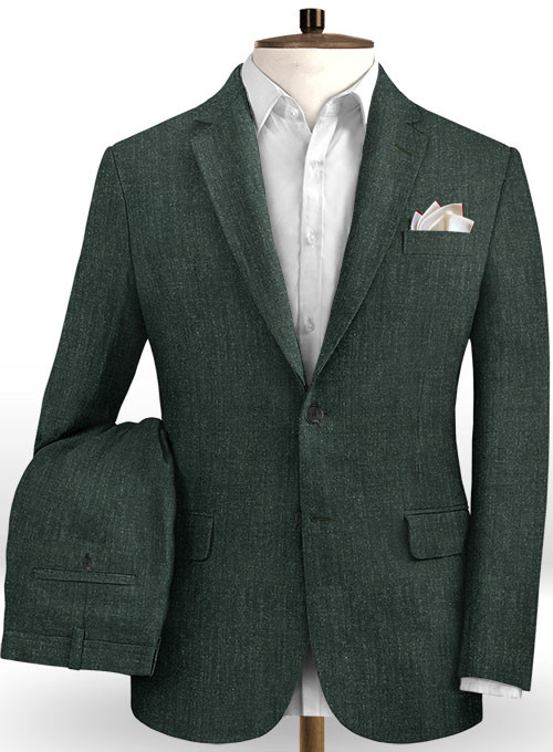 Green Linen Men Suit 2