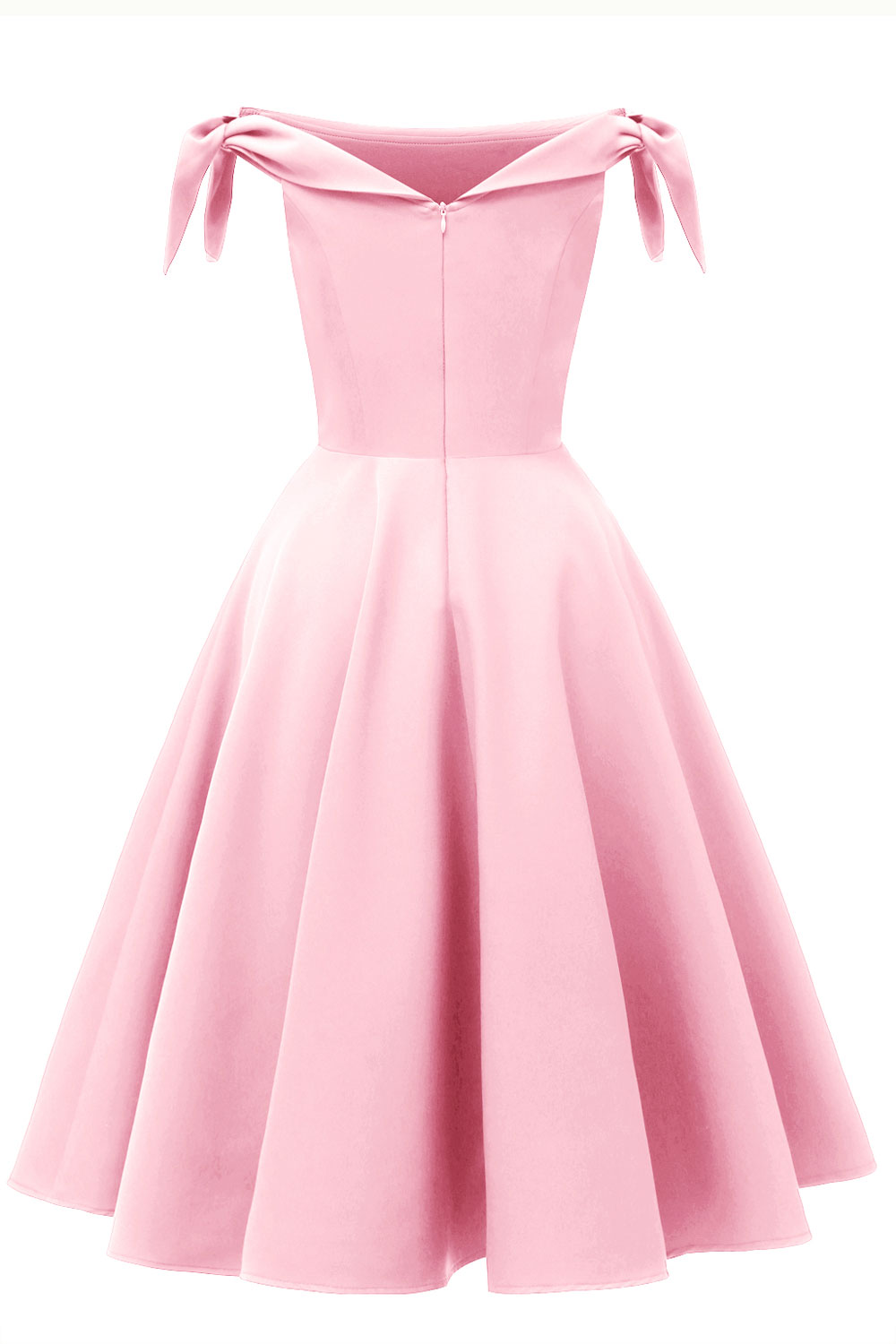 A-line Bateau Neck Cap Sleeves Knee-length Satin Chiffon Cocktail Party Dress 4