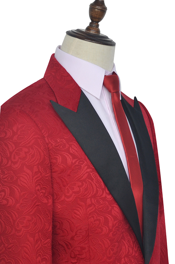 Red Mens Suits with Peak Lapel 5