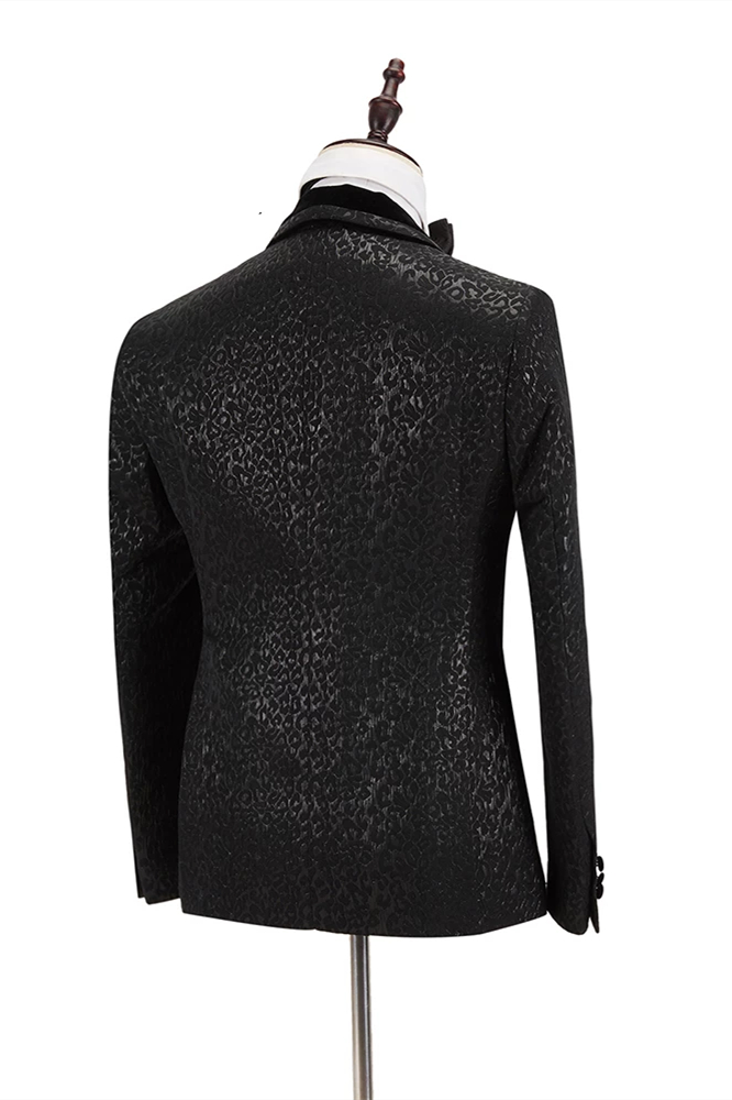 Velvet Lapel Double Breasted Prom Suit 5