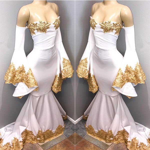 Mermaid Sweetheart Neck Sweep / Brush Train Evening Dress With Appliques 2