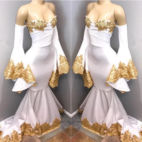 Mermaid Sweetheart Neck Sweep / Brush Train Evening Dress With Appliques 2