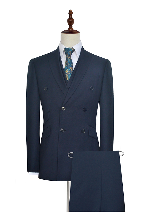 Dark Navy Double Breasted Mens Suits for Formal 1