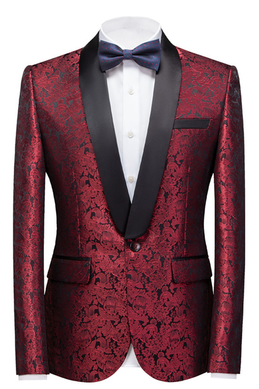 Ruby Slim Fit Jacquard Wedding Suit 1