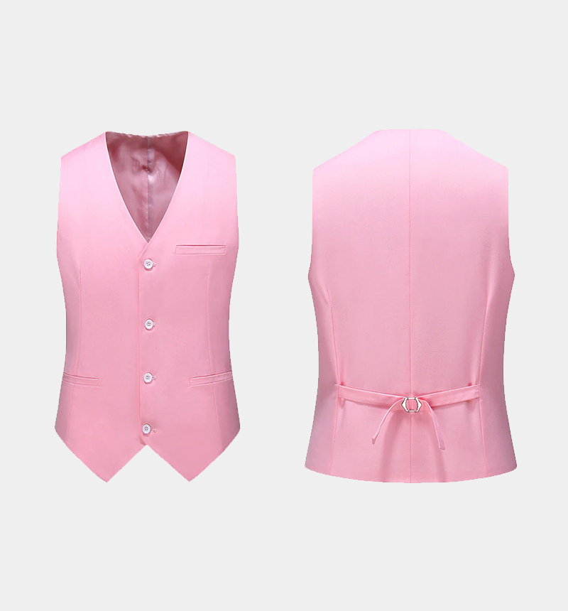 Light Pink Single Breasted Prom Suit with Notched Lapel 3
