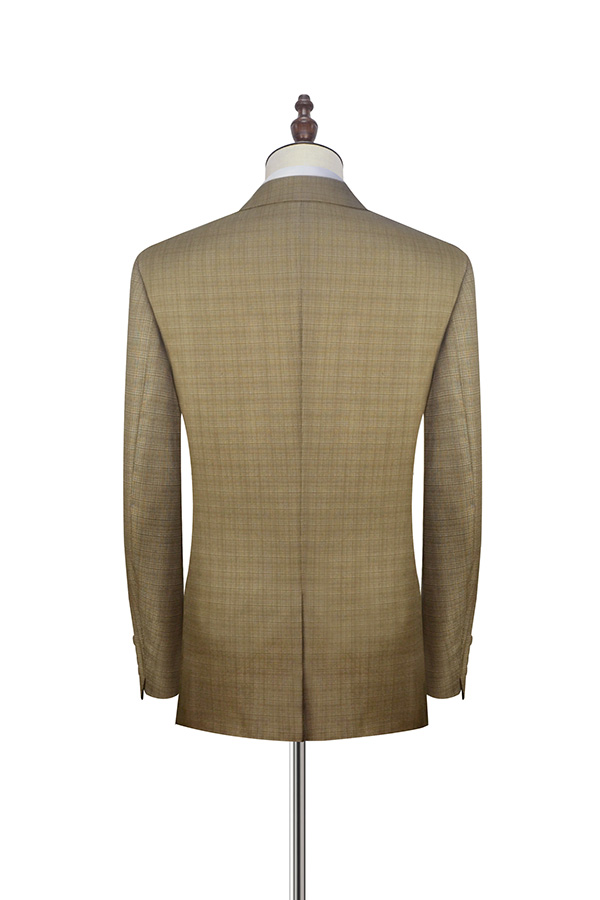 Taupe Single Breasted Leisure Suits for Men with Two Button 5