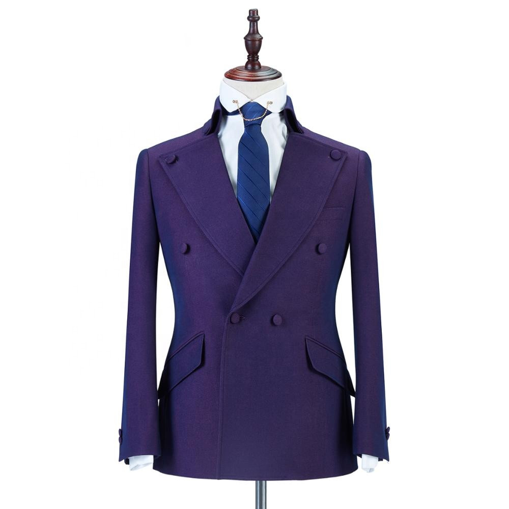 Marco Purple Double Breasted Men's Suit 3