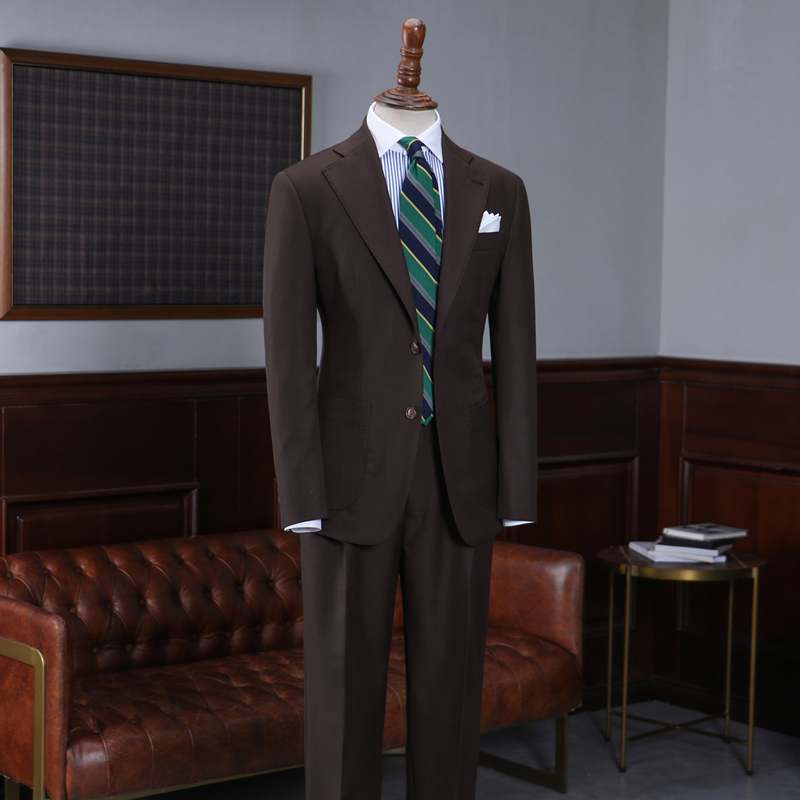 Hot Coffee Slim Fit Tailored Suit For Business 2