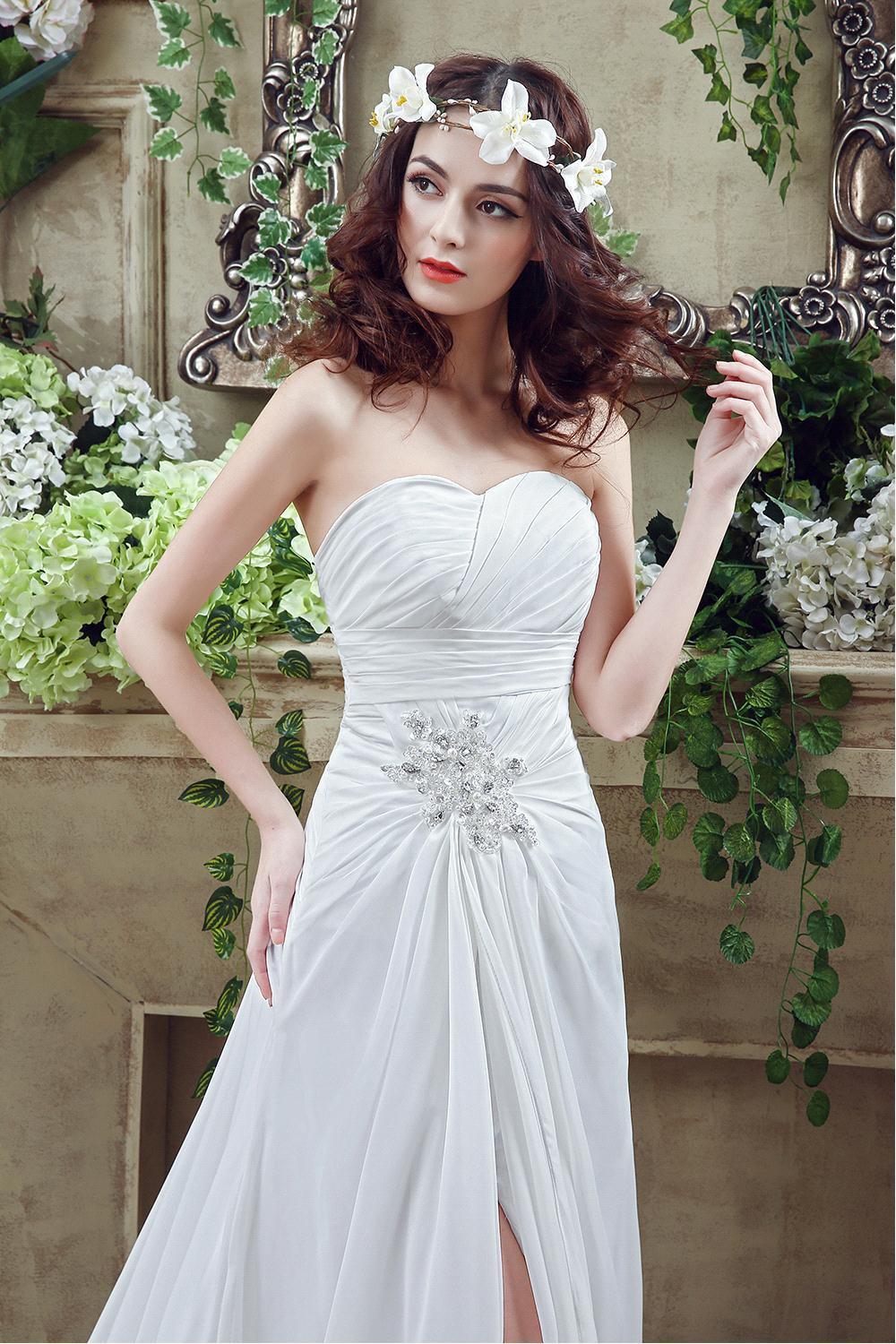 Mermaid Sweetheart Neck Sleeveless Court Train Lace Wedding Gown With Beading 5
