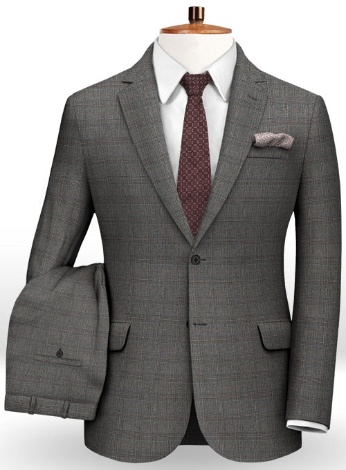 Gray Checker Men Suits 2