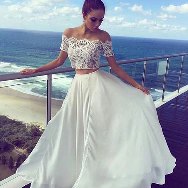 A-line Sleeveless Floor-length 100D Chiffon Formal Wear With Lace 2