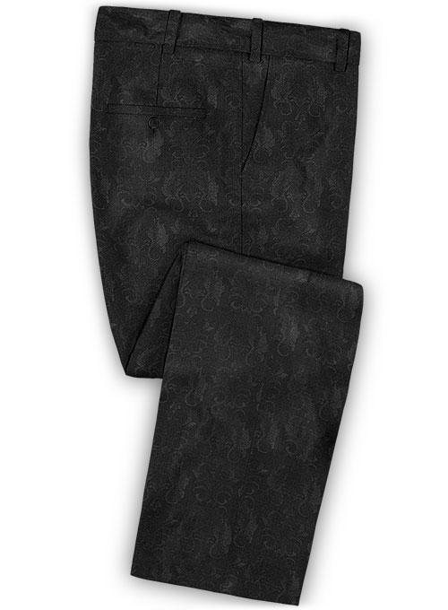 Black Jacquard Men Suits 3
