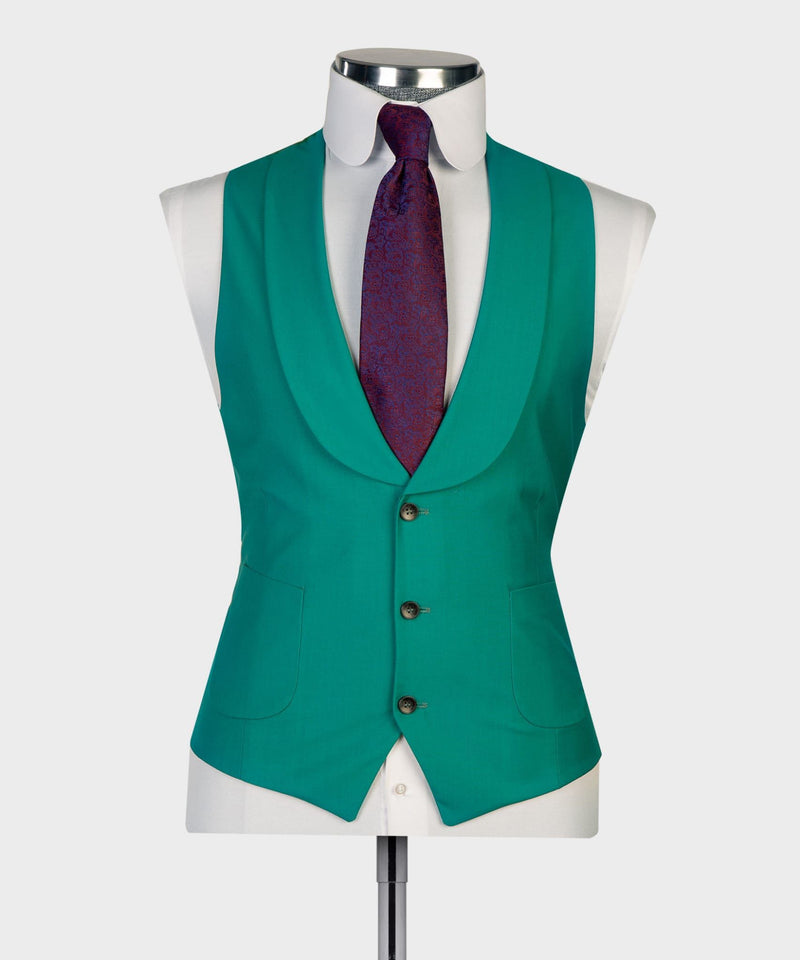 Green Peaked Lapel Prom Men Suit 4