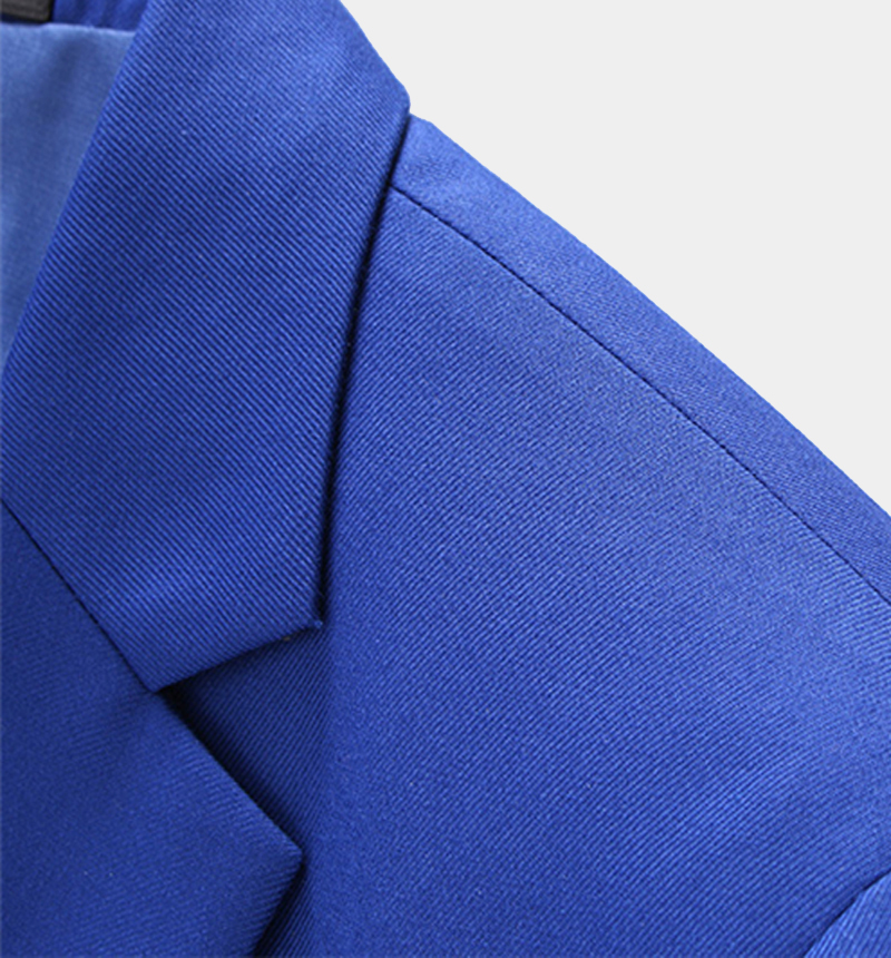 Royal Blue Single Breasted Prom Suit with Notched Lapel 5