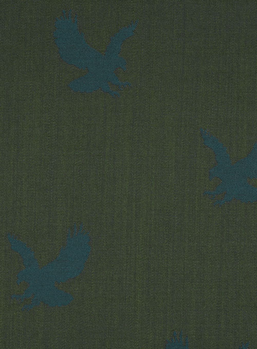 Dark Green Printed Men Suits 4