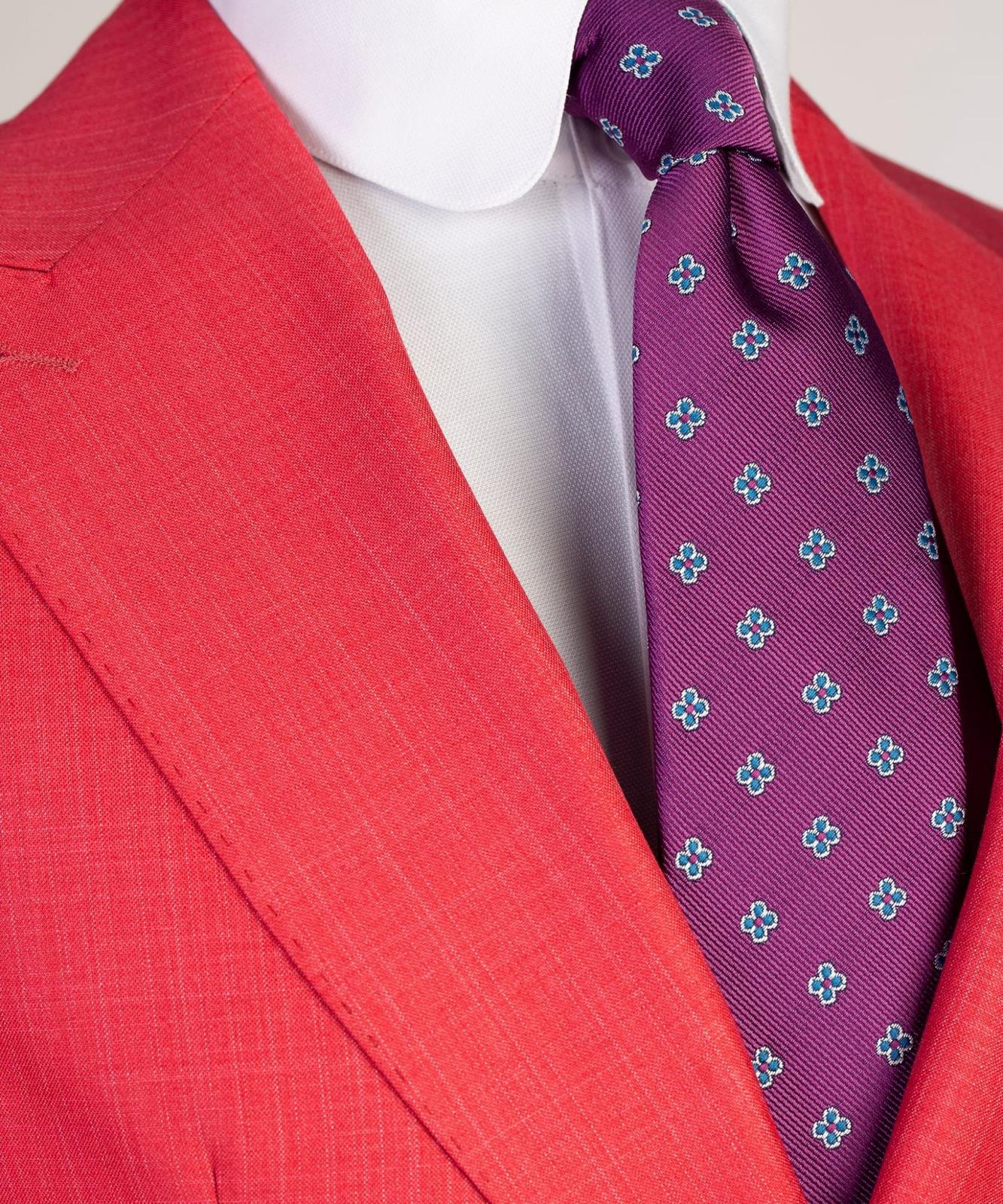 Red Double Breasted Prom Men Suit with Peaked Lapel 2