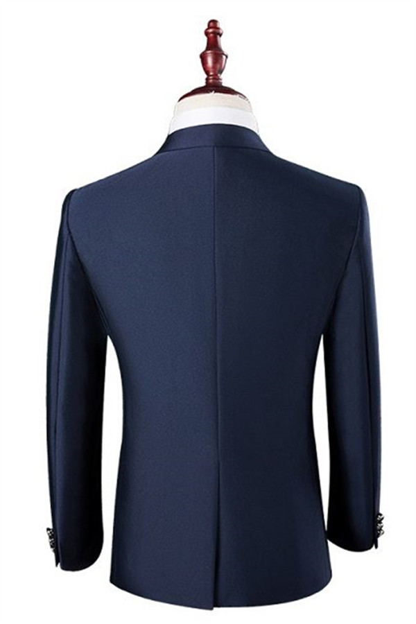 Navy Blue One-Button Tuxedo 2