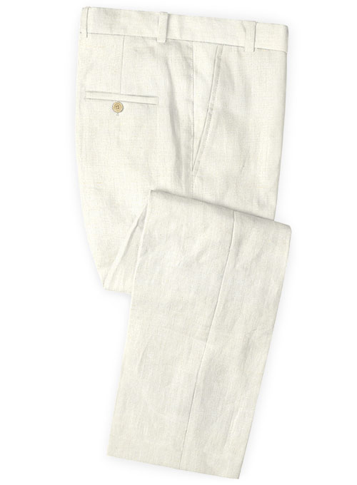 Ivory Linen Beach Wedding Suits 3