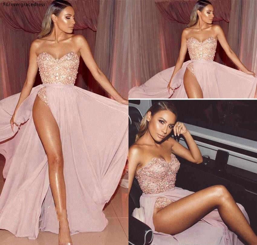 Two Pieces Off-the-shoulder Sweetheart Neck Sleeveless Floor-length 100D Chiffon Evening Dress With Appliques 3