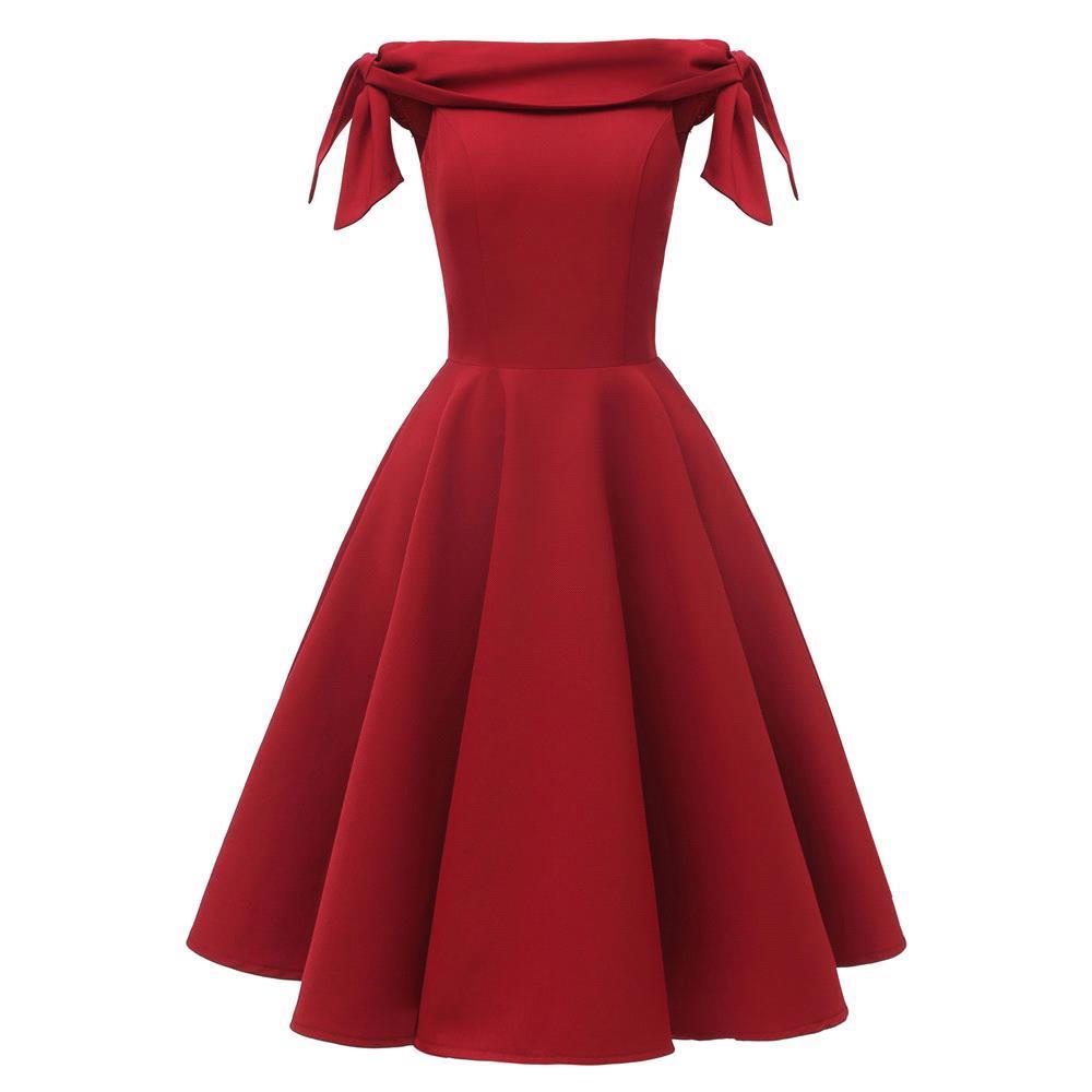A-line Bateau Neck Cap Sleeves Knee-length Satin Chiffon Cocktail Party Dress 5