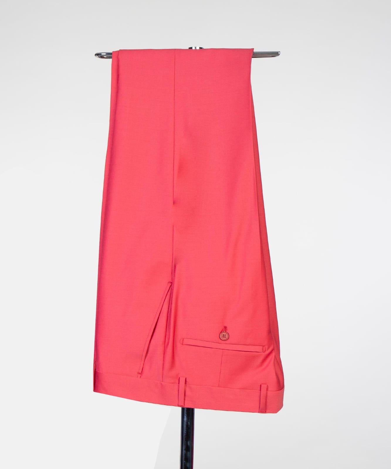 Red Three Pieces Prom Men Suit with Peaked Lapel 6