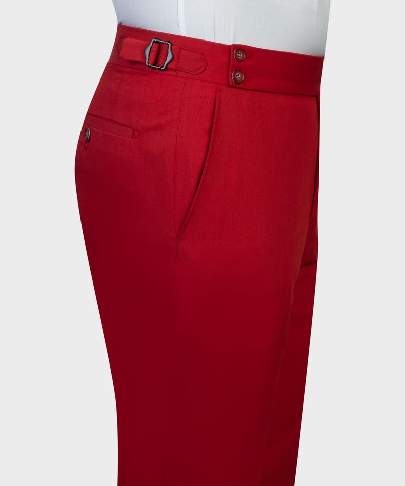 Red Peaked Lapel Bespoke Men Suit 6