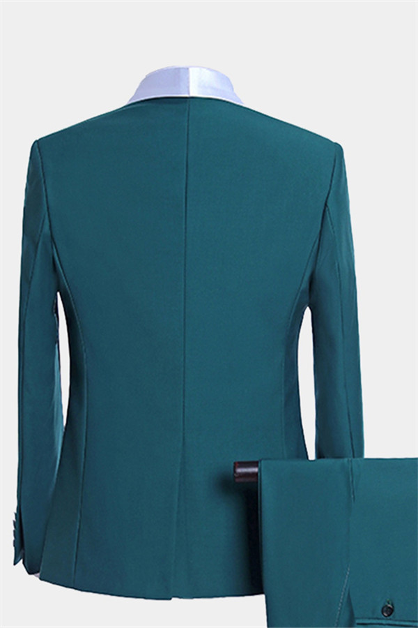 Teal Blue Tuxedo with Light-colored Trim 2